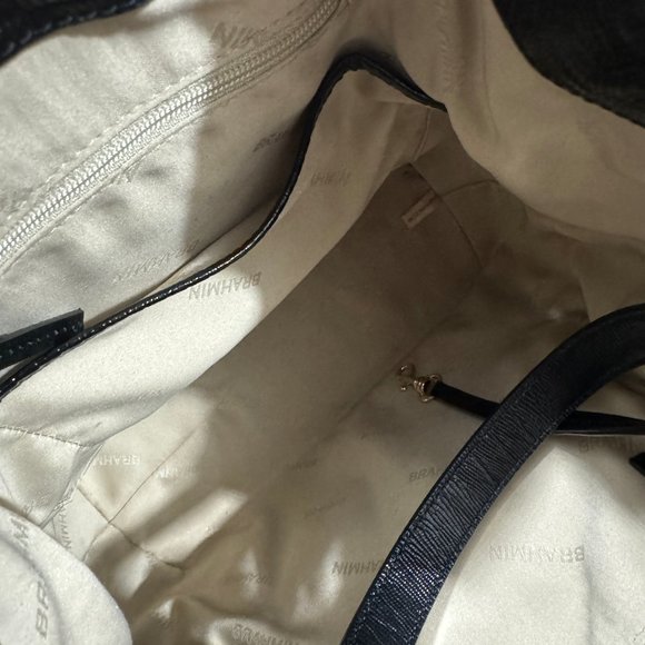 Brahmin Black Selene Bucket Shoulder Bag- Used - Picture 11 of 12